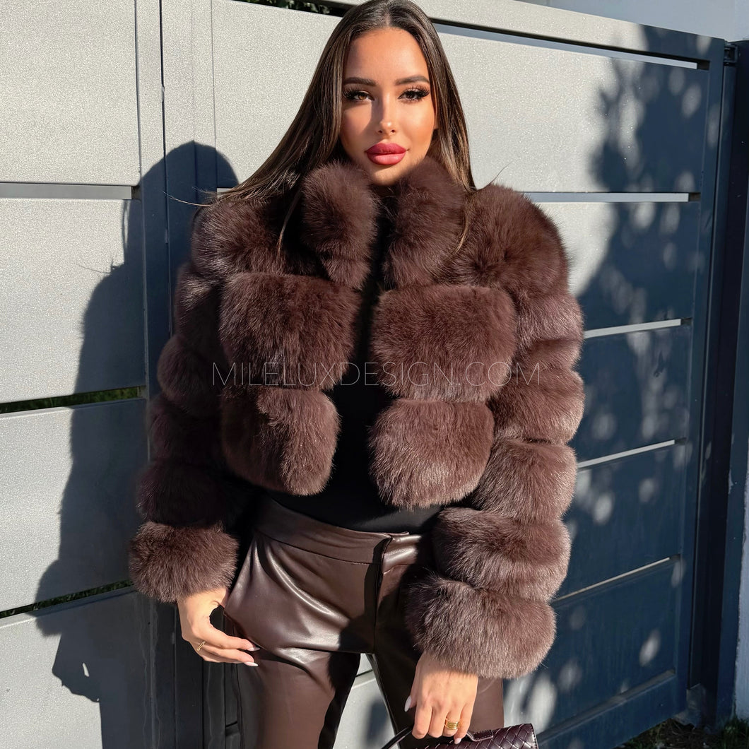 Adele short fox fur coat Mileluxdesign Adele short fox fur coat Mileluxdesign