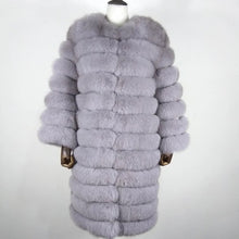 Load image into Gallery viewer, Pelliccia di volpe lunga cappotto