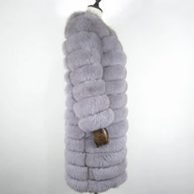 Load image into Gallery viewer, Pelliccia di volpe lunga cappotto donna