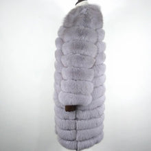 Load the image into the Gallery viewer, Pelliccia di volpe lunga cappotto