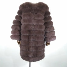 Load the image into the Gallery viewer, Pelliccia di volpe lunga cappotto